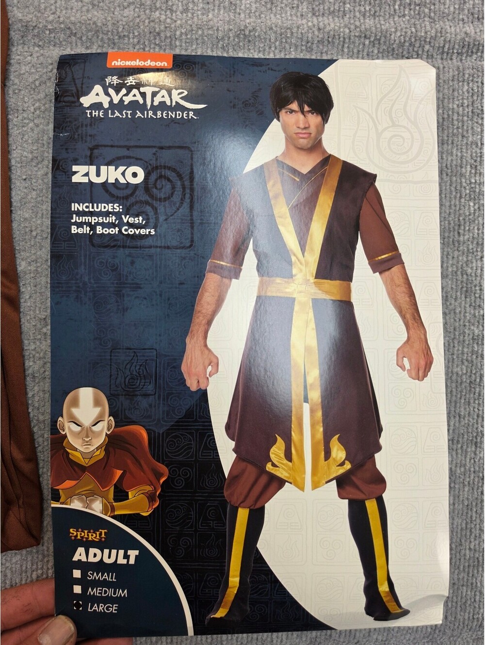 Brand new Avatar The Last Airbender Zuko Adult Costume - Large
